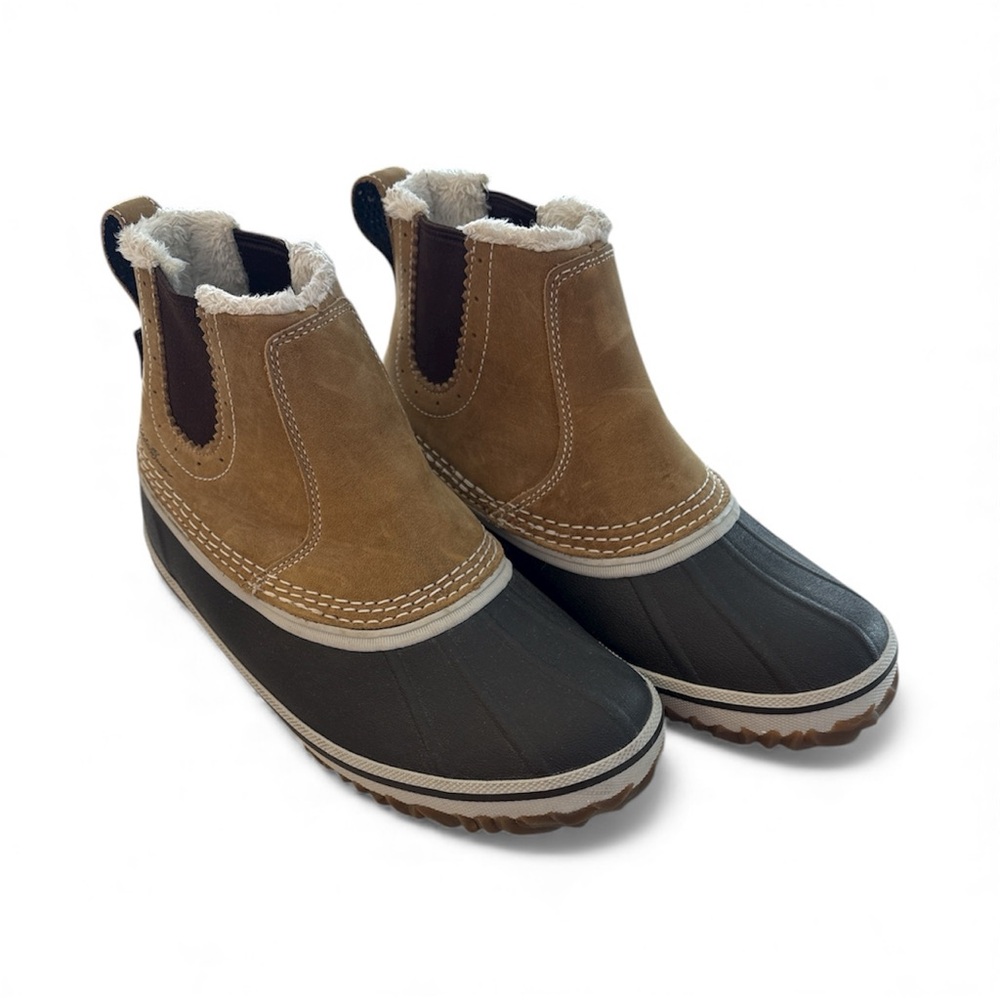Women’s Brown and Black Eddie Bauer Hunt Pack Duck Boots, Size 6
